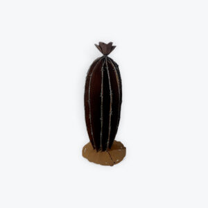Rustic metal Large Barrel Cactus barbed yard art23in x 14in