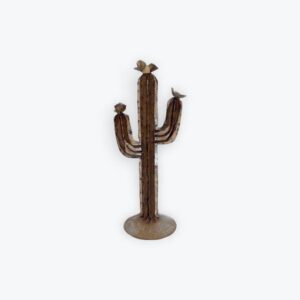 2' Rustic Barbed Wire Saguaro yard art
