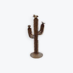 3' Rustic Barbed Wire Saguaro yard art