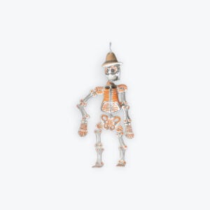 Clay Mobile Decorated Skeleton L 6in H 21in