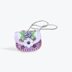 Multicolor Floral Hand Tooled Cross Body Purse