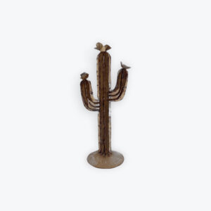 4' Rustic Barbed Wire Saguaro yard art