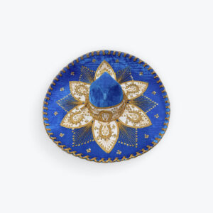 Light Blue and Gold Sombrero Charro hat