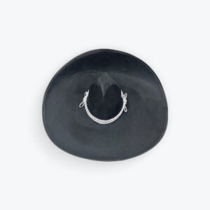 All Black Sombrero Charro Silver Hat Band