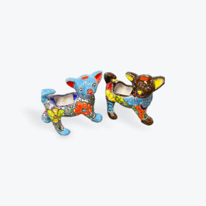 Small Talavera Chihuahua Dog Planter