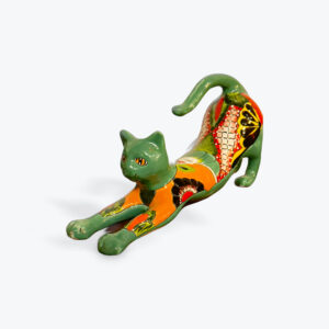 Stretched Out Talavera Cat L 17in H 9in