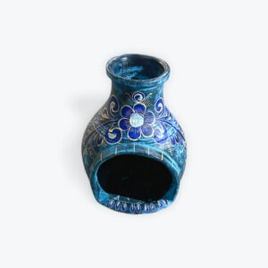 Clay Decorated Table Chimenea L 8in H 12in