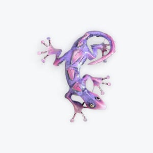 Metal Wall hanging gecko 13in x 7in