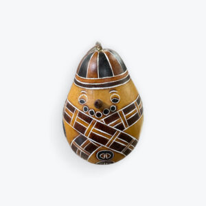 Gourd Snowman Ornament Natural Color 3.5"