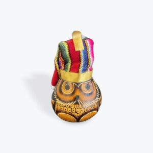 Gourd Owl With cap ornament 3.5"
