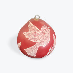 Gourd Dove Ornament Carved 3"