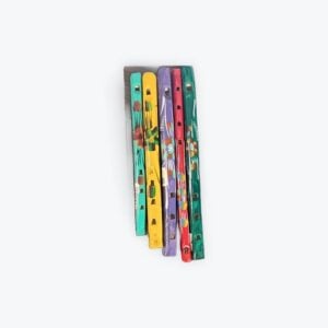 Wooden Decorated Flute 9in x 1in