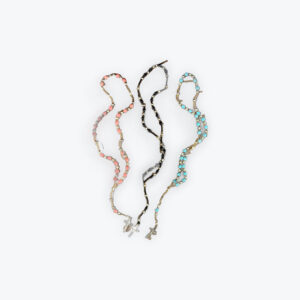 Assorted bead rose Rosary 18in