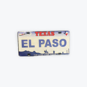 El paso license plate magnet(Wood) 4in x 2in