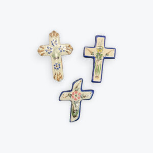 Tonala small stoneware cross 4in x 3in