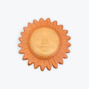 Terracota clay sun 9in x 9in