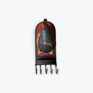 Rooster head key holder 10in x 4in