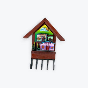 Assorted houses landscape key holder 7in x 9in