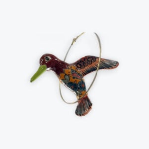 Talavera humming bird with ring 6in x 6in
