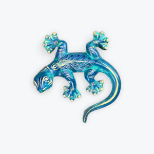 Rustic decorated salamander 9in x 10in