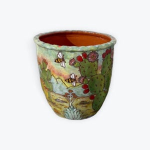 hand painted Isabel cruz planter 20in x 20in