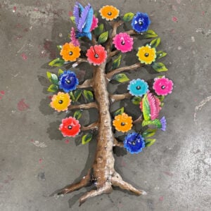 Standing tree with two humming birds 30in x 19in