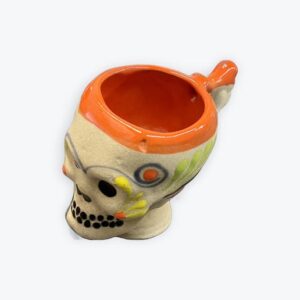 Skull clay mug