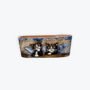 Large Isabel cruz Talavera cradle planter 5in x 13.5in