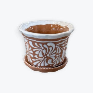 Small violet talavera planter 5in x 6in