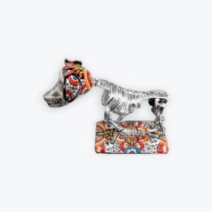 Talavera standing skeleton dog 13in x 17.in