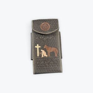 Leather Cowboy phone holder 7in x 4in