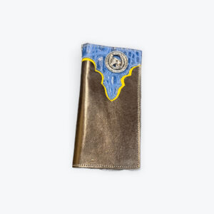 Leather chain wallet 8in x 4in