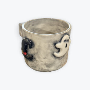 Talavera stoneware Halloween mug 3in x 5in