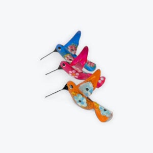 Decorated tin hummingbird 3in x 4in