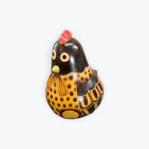 Rooster gourd carved ornament 3in x 2.5in