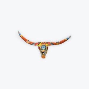 Talavera long horn Skull 22in x 40in