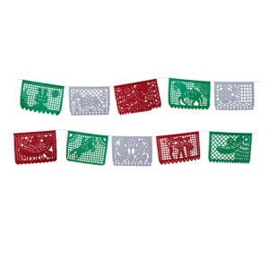 Large Rectangular Tricolor Papel Picado Banner