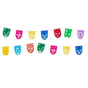Luchadores Multicolor Papel Picado Banner