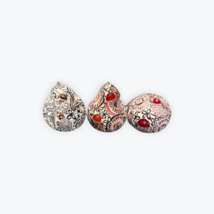 Gourd multicolored fine primavera ornament drop 3in birds and flowers