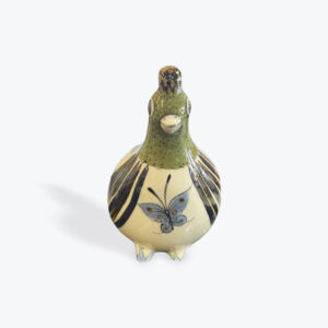 Tonala Stoneware Large Quail  7in W  7in H
